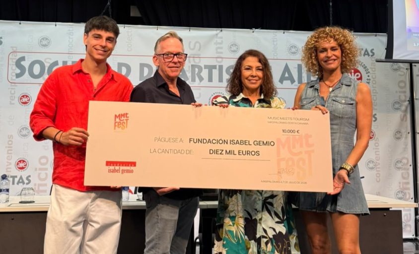 Arno Richartz, Isabel Gemio, Gema Fernández e Iam Campillo durante el balance de MMT FEST 2026 en Madrid